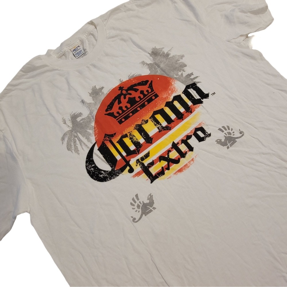 Corona Extra Branded Men's T-shirt Palm Trees Sunsetโ Made in Mexico 2XL
